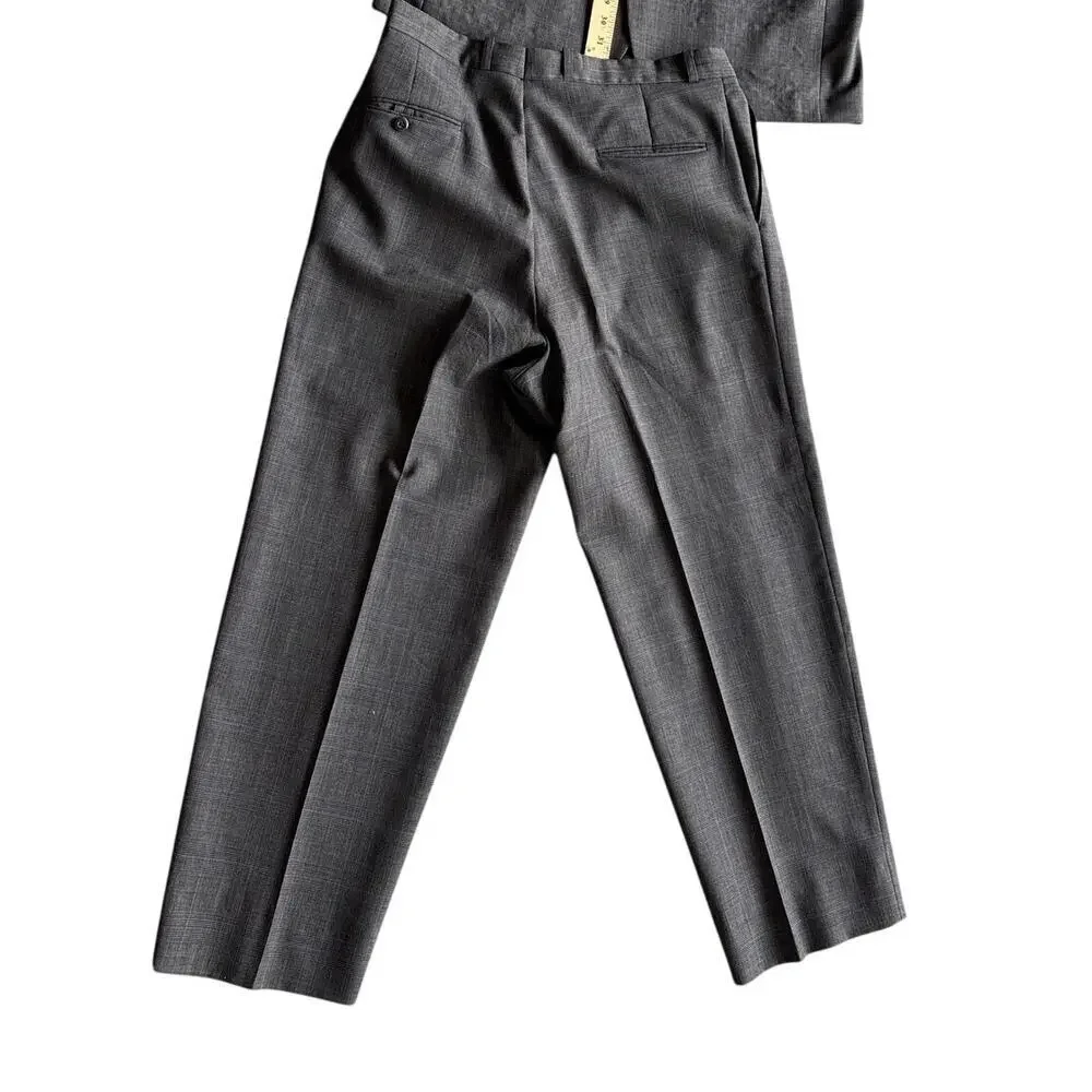 Pierre Balmain Vintage Men's Gray Two-Piece Suit Size 42R W36 - Read